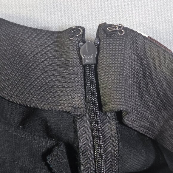 a new day pants women's size 2 black with white and brown stripes on side - Picture 7 of 13